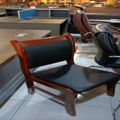 会议室椅子靠背弓形办公椅简约家用会议椅办公室麻将电脑凳子皮椅桌前椅