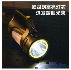 得力工具 双侧灯高配版LED强光手电筒充电超亮多功能手提探照灯家用矿灯应急灯DL551205