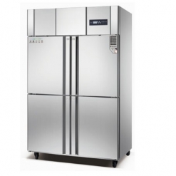美厨商用双门冷柜不锈钢立式冰箱商用冰柜冷藏保鲜厨房餐厅单门商用冰箱四门立式直冷冰柜BRF4