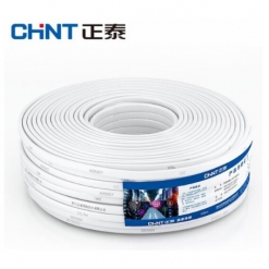 正泰（CHNT） 电线电缆国标铜芯RVV二芯护套软线2.5平方电源线普通聚氯乙烯护套软线100米白色